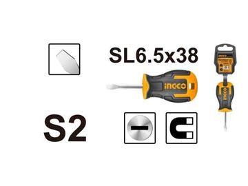Imagen de Destornillador Enano Paleta 6,5 X 38mm S2 Imantado Ingco - Ynter Industrial