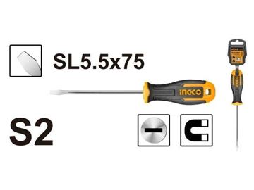 Imagen de Destornillador Paleta 5.5 X 75mm Imantado Ingco - Ynter Industrial