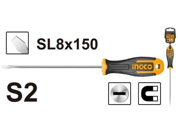 Imagen de Destornillador Paleta S2 SL8X150 Ingco HS688150 - Ynter Industrial