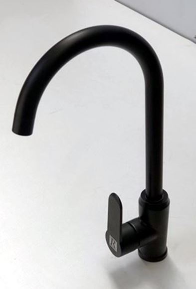 Imagen de Monocomando Cocina Pico Cisne Ac Inox Negro. 35mm - Ynter Industrial