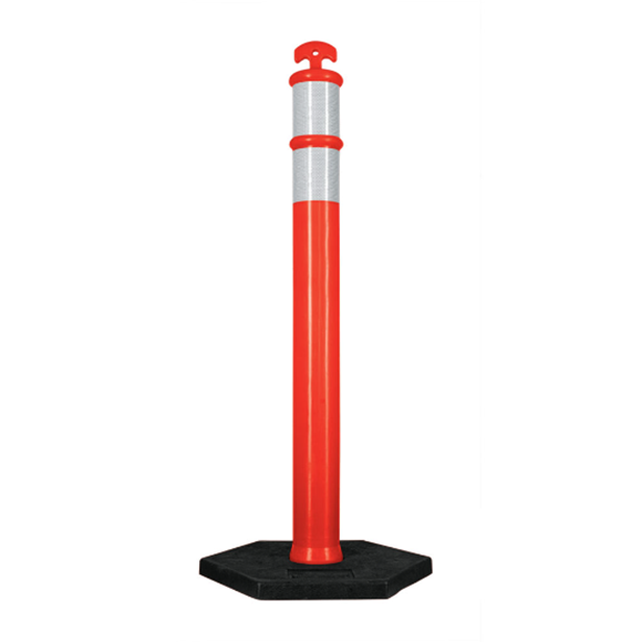Imagen de Poste Delimitador Base Hexag C/Reflect 115cm Truper - Ynter