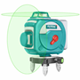 Imagen de Nivel Laser Verde 360º 30m  Total - Ynter Industrial