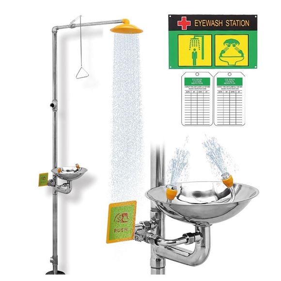 Imagen de Ducha c/Lavaojos Pedal Manija Slender - Ynter Industrial