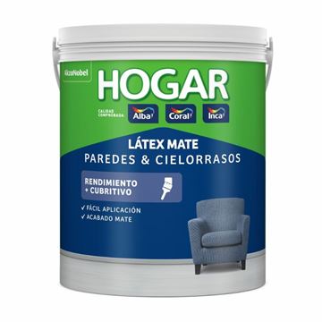 Imagen de Latex Inca hogar interior antihongo cielos y paredes 18L blanco - Ynter