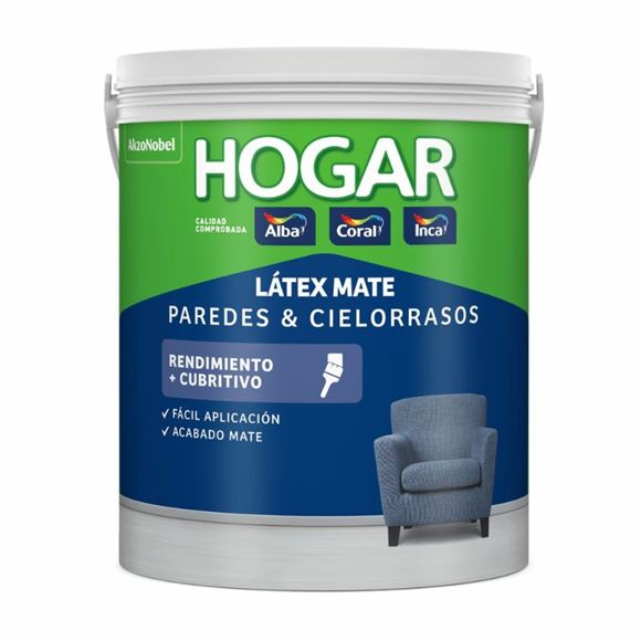 Imagen de Latex Inca hogar interior-exerior antihongo 3.6L blanco - Ynter Industrial