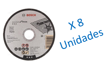 Imagen de 8 Disco corte metal 115 mm 4 1/2" Bosch - Ynter Industrial