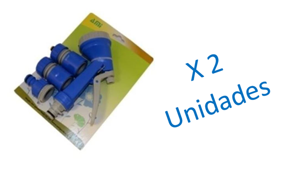 Imagen de 2 Pistola Riego 5 Modos Y 3 Conectores Ami 02002-02 -ynter