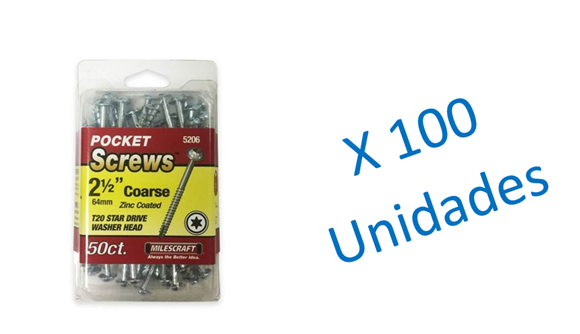 Imagen de 2 SET Tornillos Torx 2 1/2 Pulgadas (64mm) x50 Uni Milescraft - Ynter Industrial