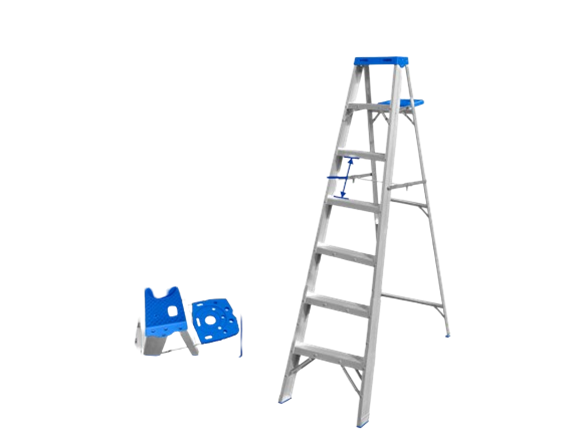 Imagen de Escalera Pintor 7 Esc 150Kg C/Bandeja Alum Wadfow - Ynter