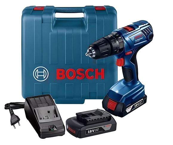 Imagen de Taladro Atornillador percutor Bosch 18V c/2bat y maletin