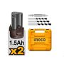 Imagen de Taladro C/ Percutor C/2Bat 1.5Ah Ingco 12V - Ynter