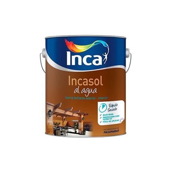 Imagen de Barniz Inca Incasol 4LT Aguarraz Filtro Solar Brillante - Ynter Industrial