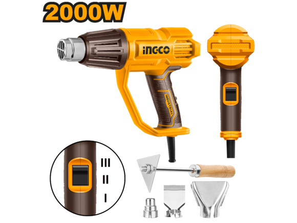 Imagen de Pistola de calor Ingco 2000w HG20008 - Ynter Industrial
