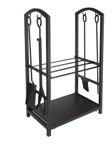 Imagen de Leñero C/ Atizadores 4 Piezas 40X30X73CM - Ynter Industrial
