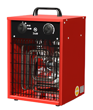 Imagen de Calefactor Cañon Electrico Cuadrado 3000W Rojo - Ynter Industrial
