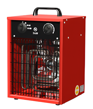 Imagen de Calefactor Cañon Electrico Cuadrado 3300W Rojo - Ynter Industrial
