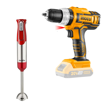 Imagen de Combo taladro Atornillador 20V Ingco c/2bat+ Mixer Decakila - Ynter