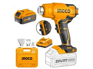 Imagen de Pistola De Calor 20V P20S 550ºC + Bat 4 Ah+ Carg Ingco - Ynter Industrial