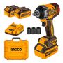 Imagen de Llave De Impacto 1/2" C/2Bat 4Ah Ingco 20V Brushless - Ynter