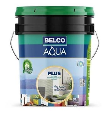 Imagen de Pintura Premium AquaPlus Belco Latex Exterior Interior 3.6Lts - Ynter Industrial