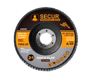 Imagen de Disco flap 4.5" grano 40 Secur- Ynter Industrial