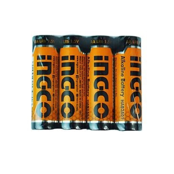Imagen de Pack x4 pilas alkalinas AA 1.5V Ingco- Ynter Industrial