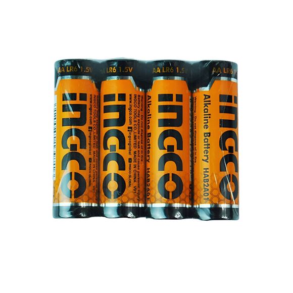 Imagen de Pack x4 pilas alkalinas AA 1.5V Ingco- Ynter Industrial