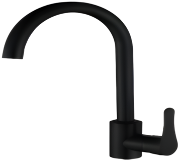 Imagen de Monocomando Cocina Pico Alto Acero Negro 35MM - Ynter Industrial