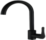 Imagen de Monocomando Cocina Pico Alto Acero Negro 35MM - Ynter Industrial