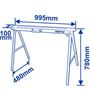 Imagen de Set 2 Caballetes 780mm 100 Kg Wadfow WDZ1510 - Ynter Industrial