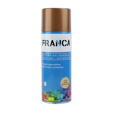Imagen de Spray Cobre Metalizado 400 ml Franca Interior o Exterior  X2UNI- Ynter Industrial
