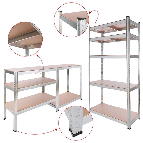 Imagen de Estanteria 5 Niveles Ajustables 1500x700x300mm Wadfow - Ynter Industrial