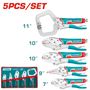 Imagen de Set Pinzas Morzas De Presion 5 Pzas Total C/Estuche - Ynter Industrial