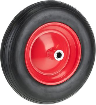 Imagen de Rueda Carretilla Maciza Roja 13" Eje 16MM - Ynter Industrial