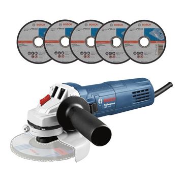 Imagen de Amoladora Angular Bosch 4-1/2  GWS 700 700W C/ 5 discos| Ynter