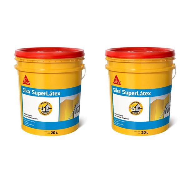 Imagen de Pintura latex superlavable SIKA SUPERLATEX 20+20lt - Ynter Industrial