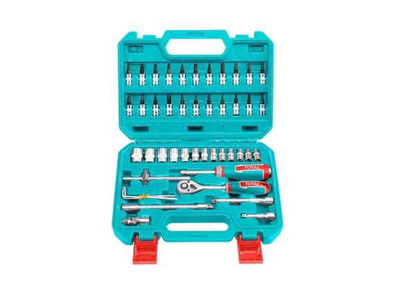 Imagen de Juego De Dados Total 1/4" 46Pzas C/ Maletin - Ynter Industrial
