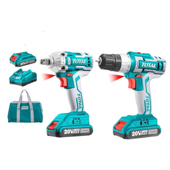 Imagen de Kit Atornillador + Llave de Impacto 20v + Bolso Total - Ynter
