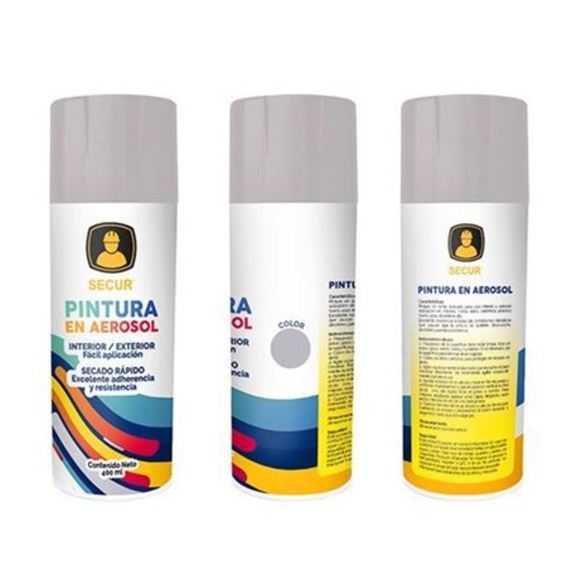 Imagen de Pintura en aerosol blanco mate 400 ml Secur - Ynter Industrial
