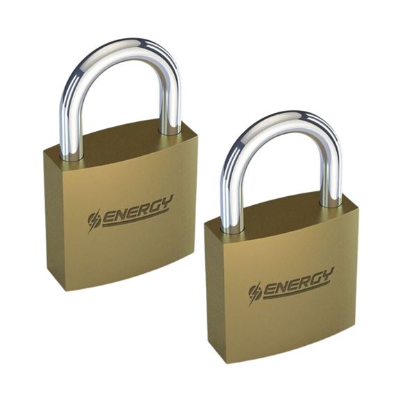 Imagen de 2 Candado bronce Energy 63mm baño de bronce - Ynter Industrial