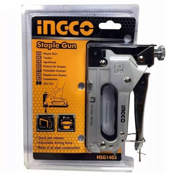 Imagen de Engrampadora manual 4-14mm Ingco fuerza ajustable - Ynter Industrial