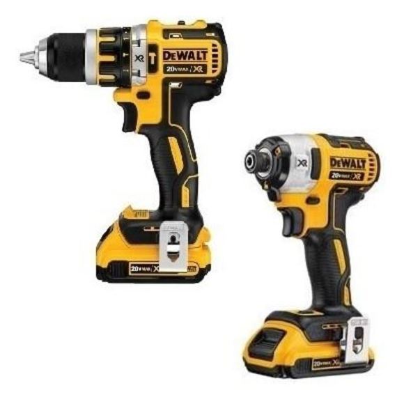 Imagen de Atornillador impacto + Taladro percutor  s/carbones Dewalt 20v - Ynter