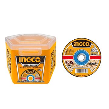 Imagen de Set x 50 discos 4 1/2 x 1.2mm corte metal Super Select Ingco - Ynter Industrial