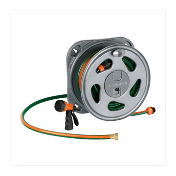 Imagen de Soporte Manguera Riego Truper C/ 20MTS Manguera + Pistola - Ynter Industrial