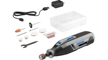 Imagen de Mini Torno Dremel Lite A Bateria C/ 10 Accesorios - Ynter Industrial