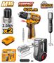 Imagen de COMBO ATORNILLADOR A BATERIA 16V M16 CKLI1638 INGCO - Ynter