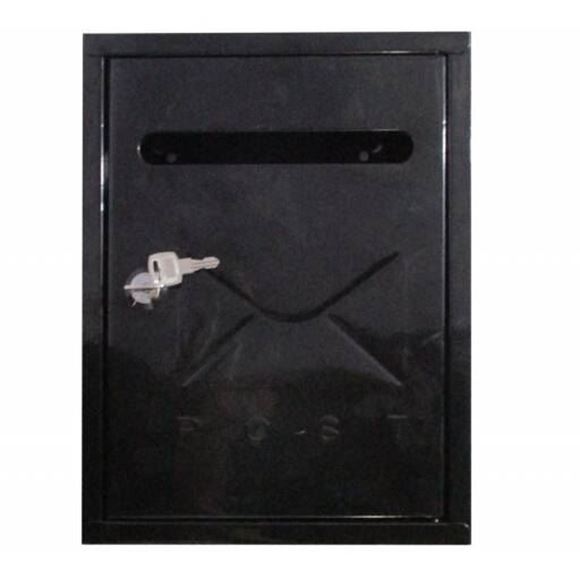 Imagen de Buzon Buzonera Metalica Cartas 22 X 26CM Negro - Ynter Industrial