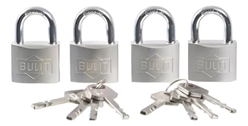 Imagen de Candados X 4 Gemelos Acero Niq. 40MM Bulit  - Ynter Industrial