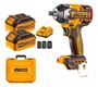 Imagen de Llave De Impacto 1/2" C/2Bat 4Ah Ingco 20V Brushless - Ynter