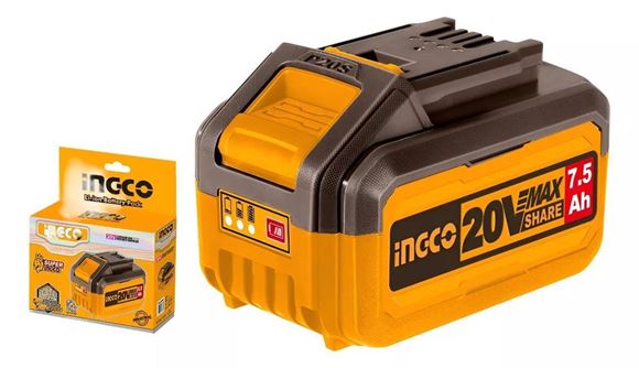 Imagen de BATERIA LITIO 7.5 AH 20 VOLT INGCO - Ynter Industrial